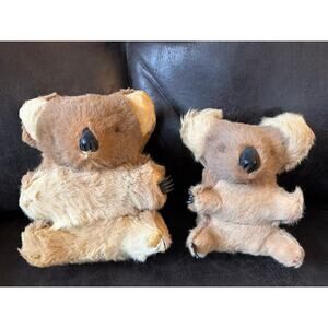 Vintage 1960s/1970s Real Fur Koala Bear Plush Souvenir Lot Handmade Australia